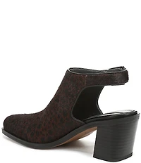 Franco Sarto Isadora Leopard Print Calf Hair Slingback Shooties