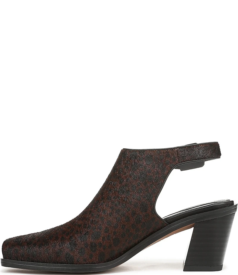 Franco Sarto Isadora Leopard Print Calf Hair Slingback Shooties