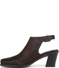 Franco Sarto Isadora Leopard Print Calf Hair Slingback Shooties