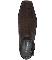 Franco Sarto Isadora Leopard Print Calf Hair Slingback Shooties
