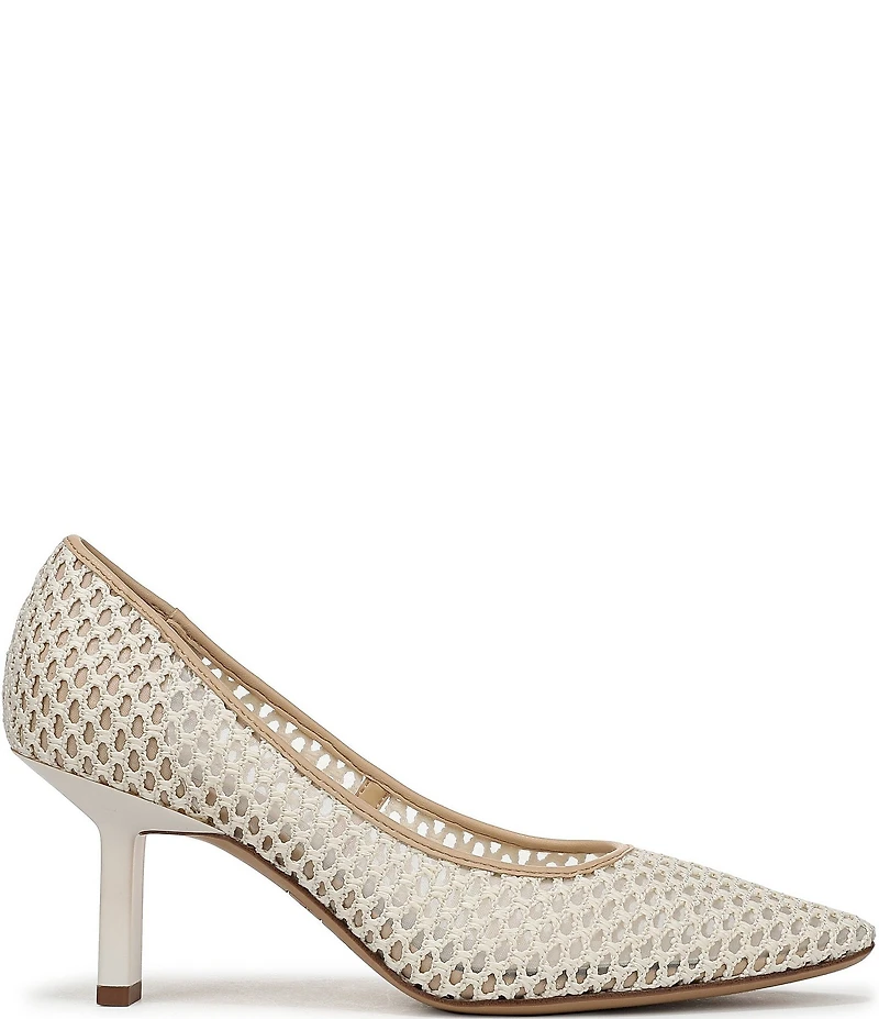 Franco Sarto Julissa 2 Fishnet and Mesh Pointed Toe Pumps