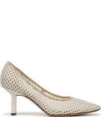 Franco Sarto Julissa 2 Fishnet and Mesh Pointed Toe Pumps