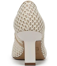 Franco Sarto Julissa 2 Fishnet and Mesh Pointed Toe Pumps