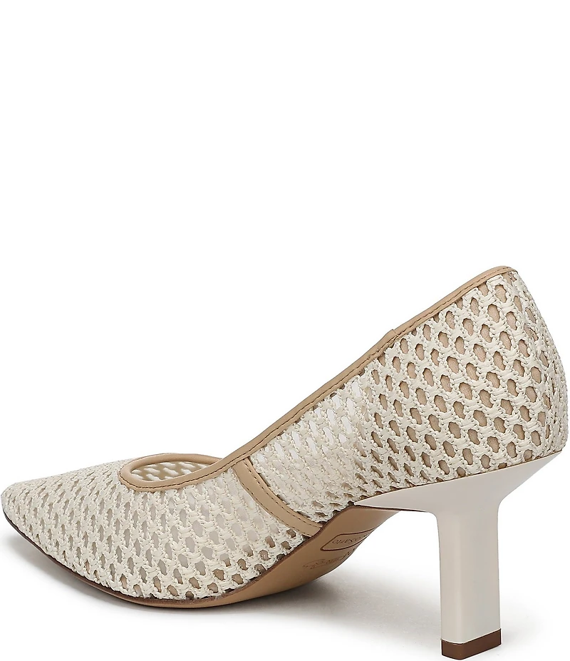 Franco Sarto Julissa 2 Fishnet and Mesh Pointed Toe Pumps