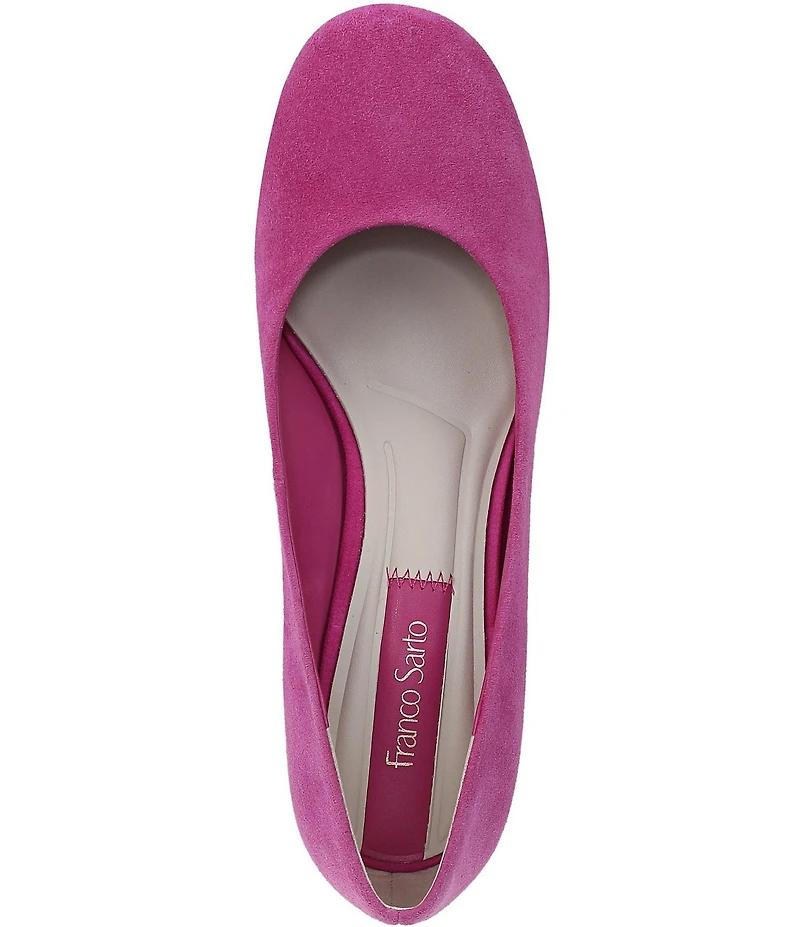 Franco Sarto Kamari Suede Round Toe Pumps