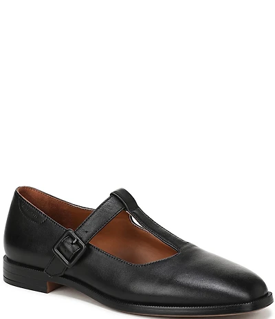 Franco Sarto Kenley Leather T-Strap Flats