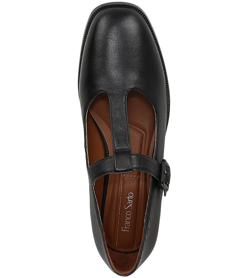 Franco Sarto Kenley Leather T-Strap Flats