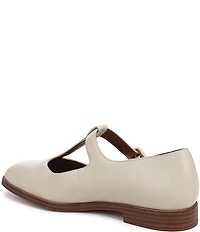 Franco Sarto Kenley Leather T-Strap Flats