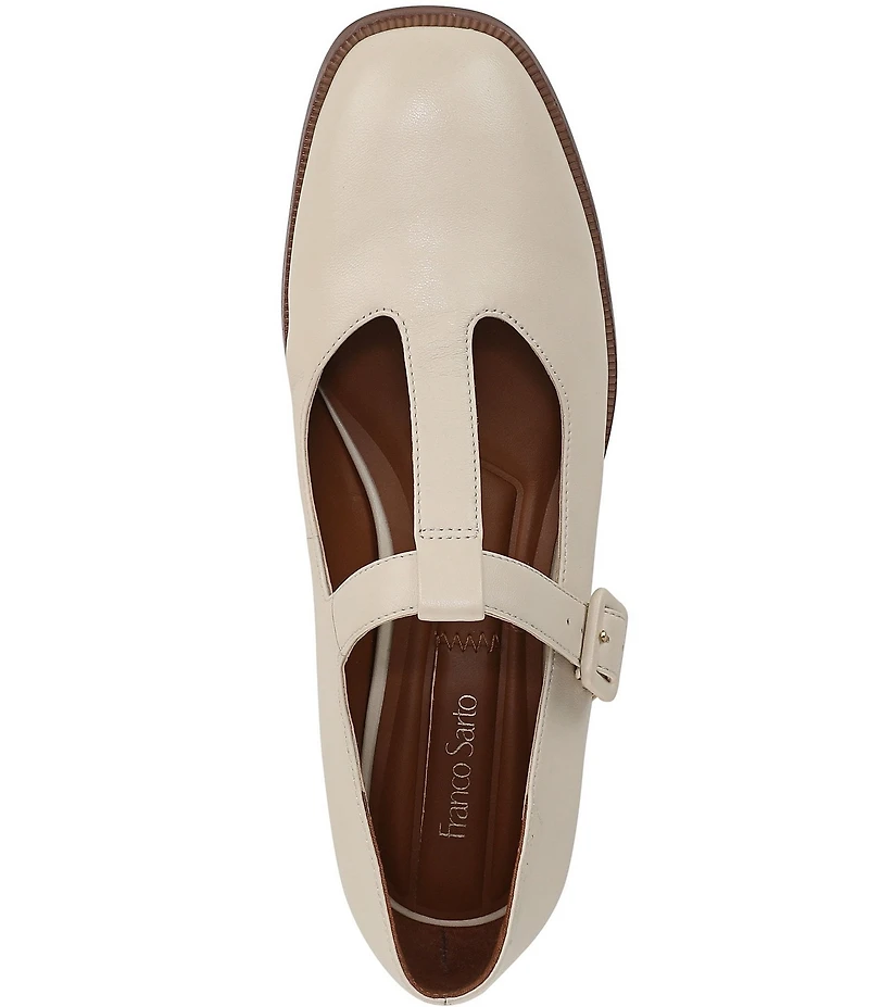 Franco Sarto Kenley Leather T-Strap Flats