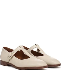 Franco Sarto Kenley Leather T-Strap Flats