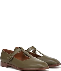 Franco Sarto Kenley Leather T-Strap Flats