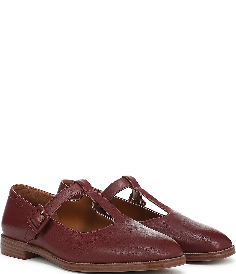 Franco Sarto Kenley Leather T-Strap Flats