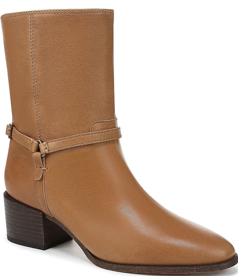 Franco Sarto Kian Leather Harness Hardware Booties