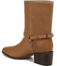 Franco Sarto Kian Leather Harness Hardware Booties