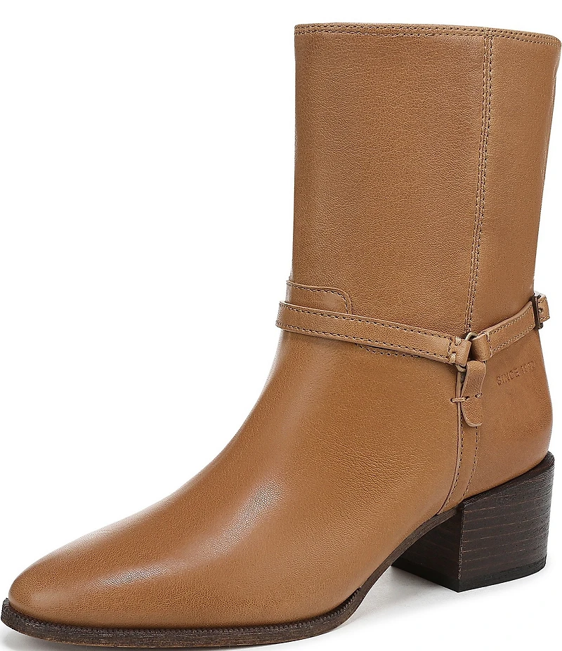 Franco Sarto Kian Leather Harness Hardware Booties