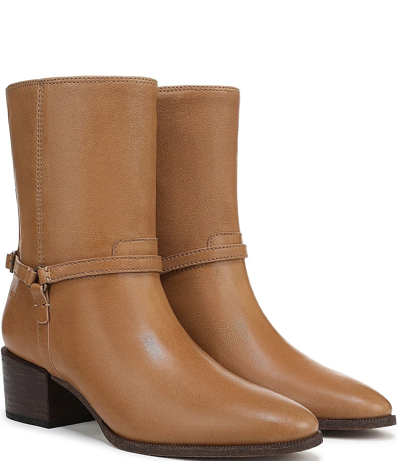 Franco Sarto Kian Leather Harness Hardware Booties