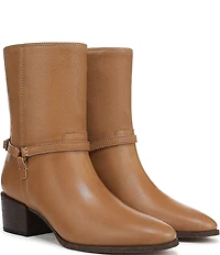 Franco Sarto Kian Leather Harness Hardware Booties