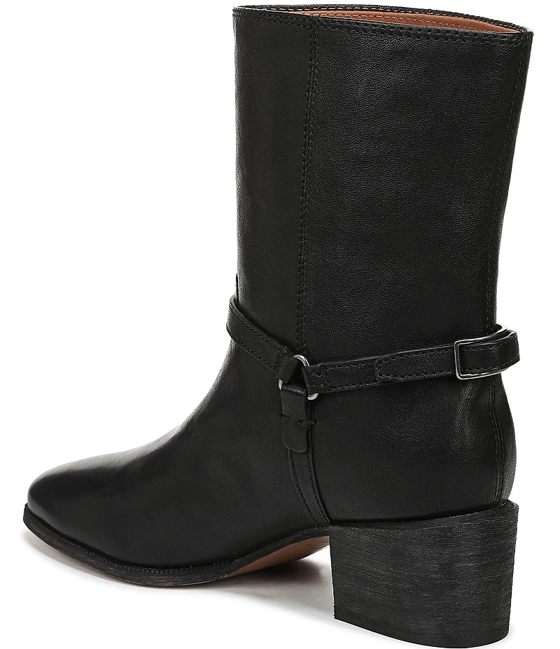 Franco Sarto Kian Leather Harness Hardware Booties