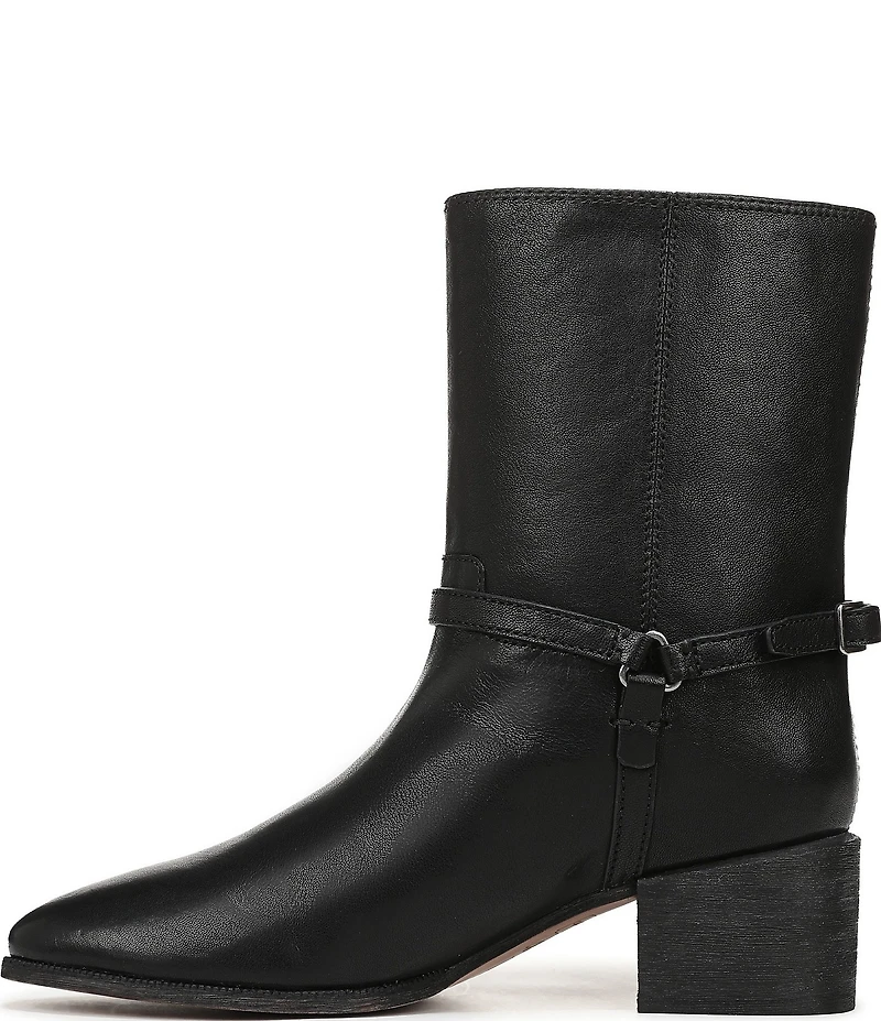 Franco Sarto Kian Leather Harness Hardware Booties