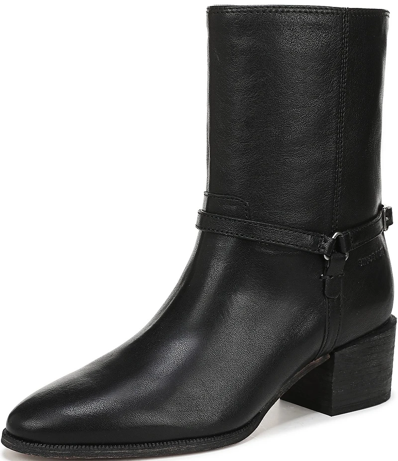 Franco Sarto Kian Leather Harness Hardware Booties