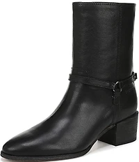 Franco Sarto Kian Leather Harness Hardware Booties