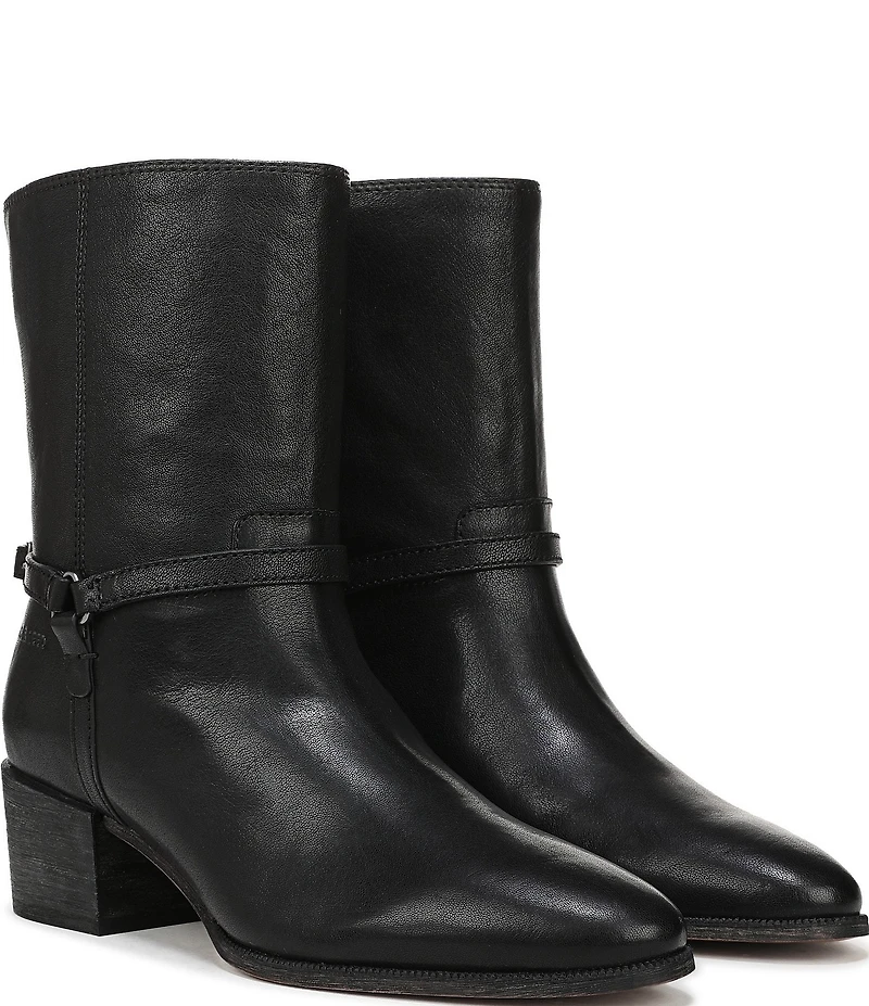 Franco Sarto Kian Leather Harness Hardware Booties