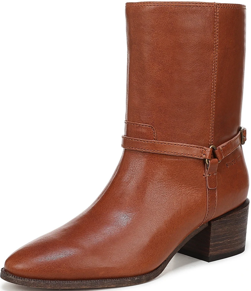 Franco Sarto Kian Leather Harness Hardware Booties