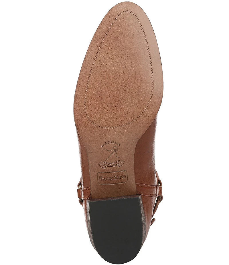 Franco Sarto Kian Leather Harness Hardware Booties