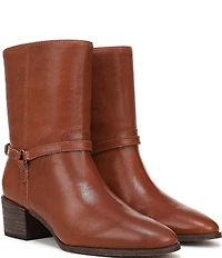 Franco Sarto Kian Leather Harness Hardware Booties