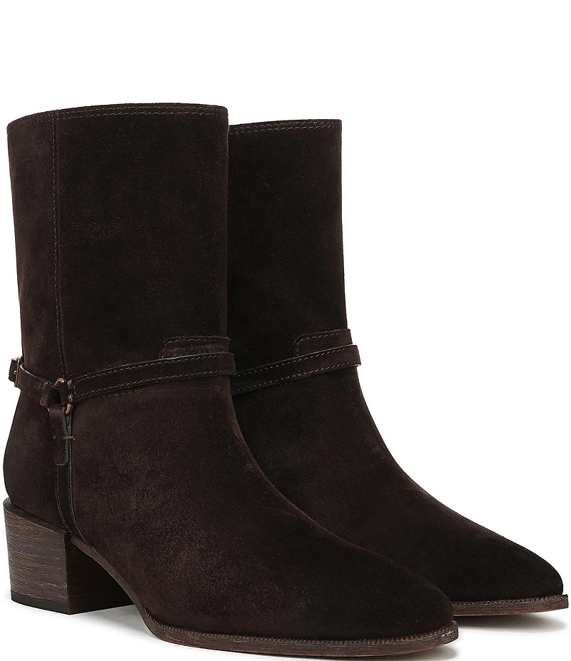 Franco Sarto Kian Suede Harness Hardware Booties