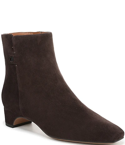 Franco Sarto Luella Suede Block Heel Booties