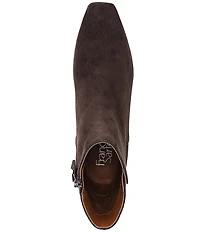 Franco Sarto Luella Suede Block Heel Booties