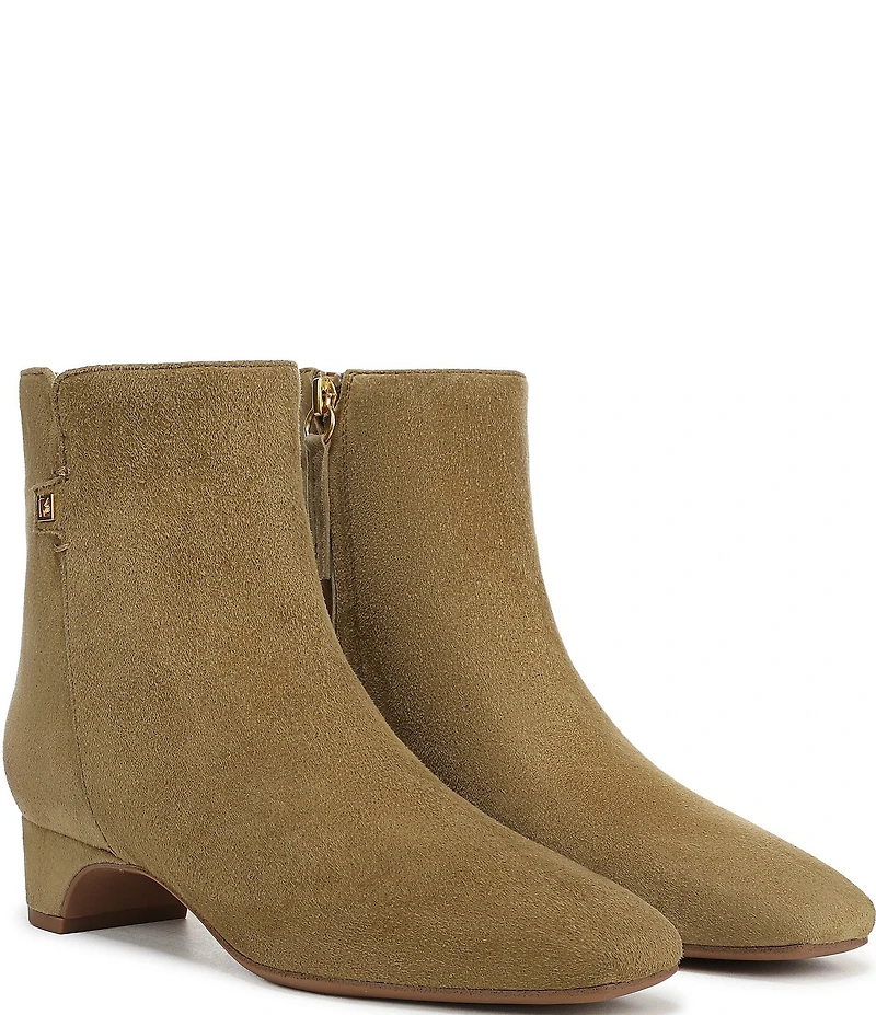 Franco Sarto Luella Suede Block Heel Booties