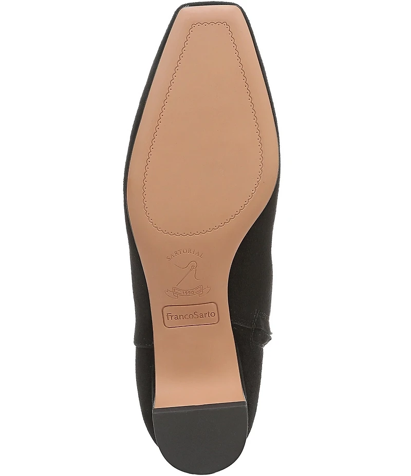 Franco Sarto Luella Suede Block Heel Booties