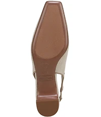 Franco Sarto Lyanna 2 Woven Raffia Slingback Pumps