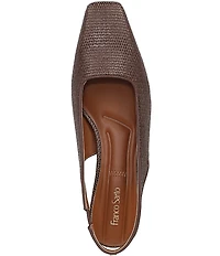 Franco Sarto Lyanna 2 Woven Raffia Slingback Pumps
