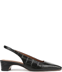 Franco Sarto Lyanna Croco Embossed Leather Slingback Pumps
