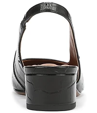 Franco Sarto Lyanna Croco Embossed Leather Slingback Pumps