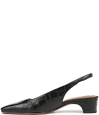 Franco Sarto Lyanna Croco Embossed Leather Slingback Pumps