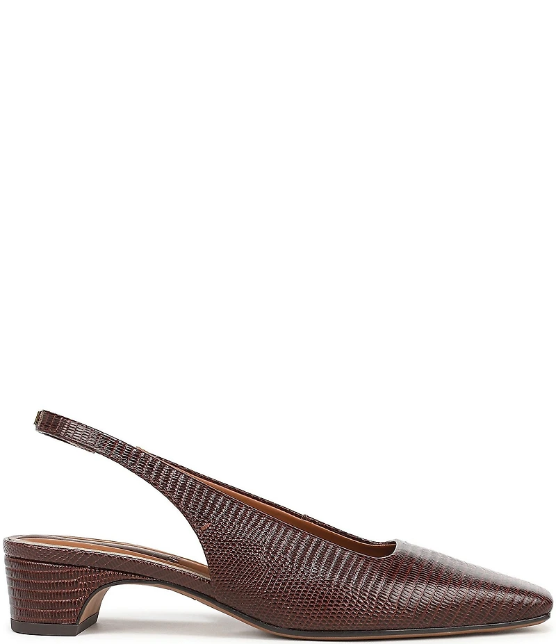 Franco Sarto Lyanna Lizard Embossed Leather Slingback Pumps