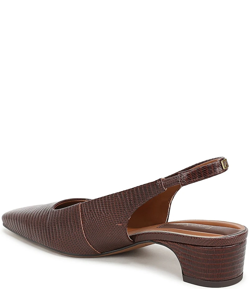 Franco Sarto Lyanna Lizard Embossed Leather Slingback Pumps