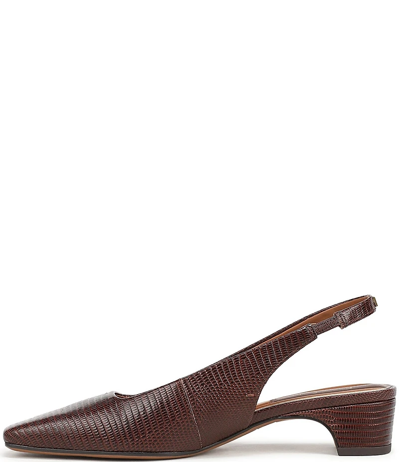 Franco Sarto Lyanna Lizard Embossed Leather Slingback Pumps