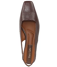 Franco Sarto Lyanna Lizard Embossed Leather Slingback Pumps