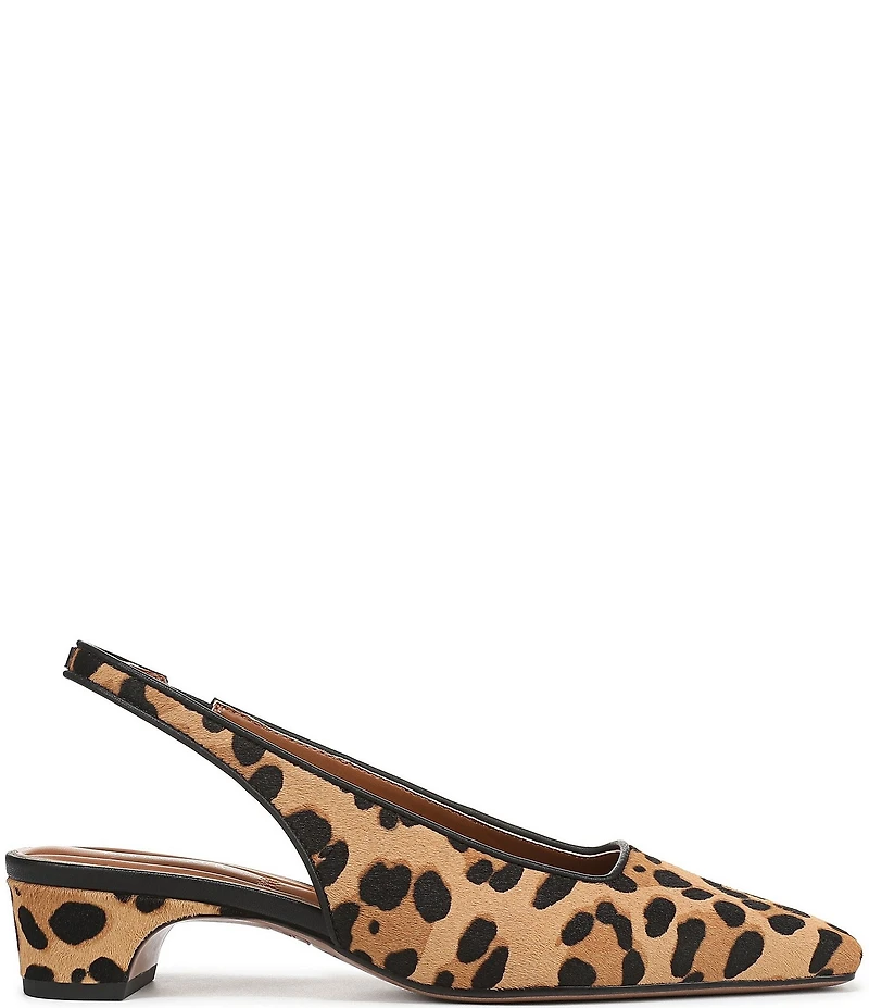 Franco Sarto Lyanna 2 Leopard Print Calf Hair Slingback Pumps