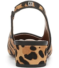Franco Sarto Lyanna 2 Leopard Print Calf Hair Slingback Pumps