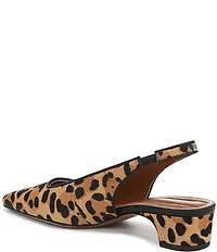 Franco Sarto Lyanna 2 Leopard Print Calf Hair Slingback Pumps