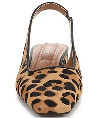 Franco Sarto Lyanna 2 Leopard Print Calf Hair Slingback Pumps