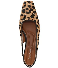 Franco Sarto Lyanna 2 Leopard Print Calf Hair Slingback Pumps