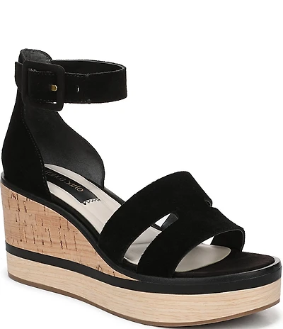 Franco Sarto Madaya 2 Suede Platform Wedge Sandals