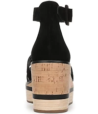 Franco Sarto Madaya 2 Suede Platform Wedge Sandals